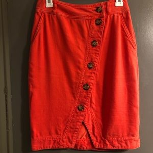 Anthropologie Button Front Skirt